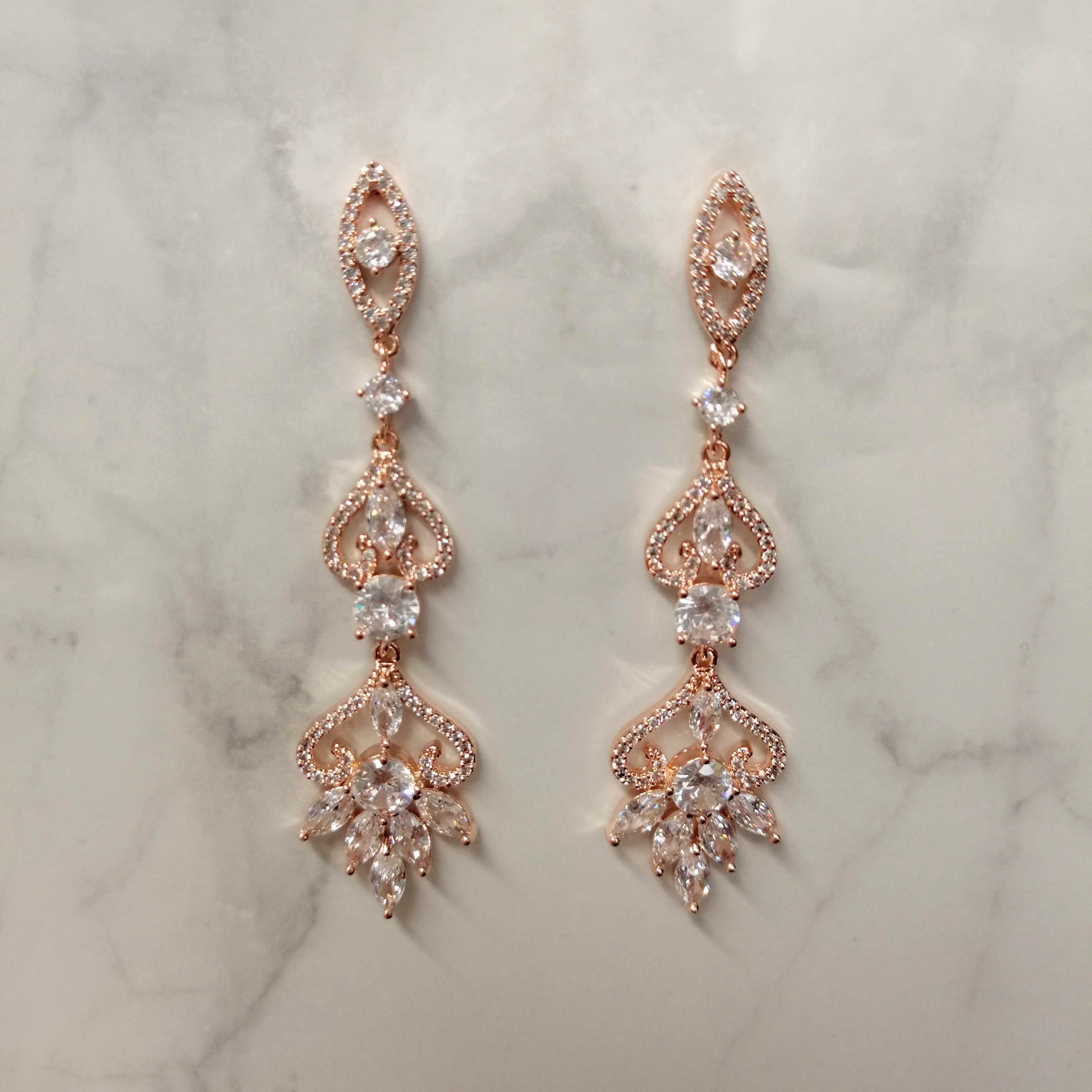 AR670 ARETES ROSAS 3 MOD LARGOS