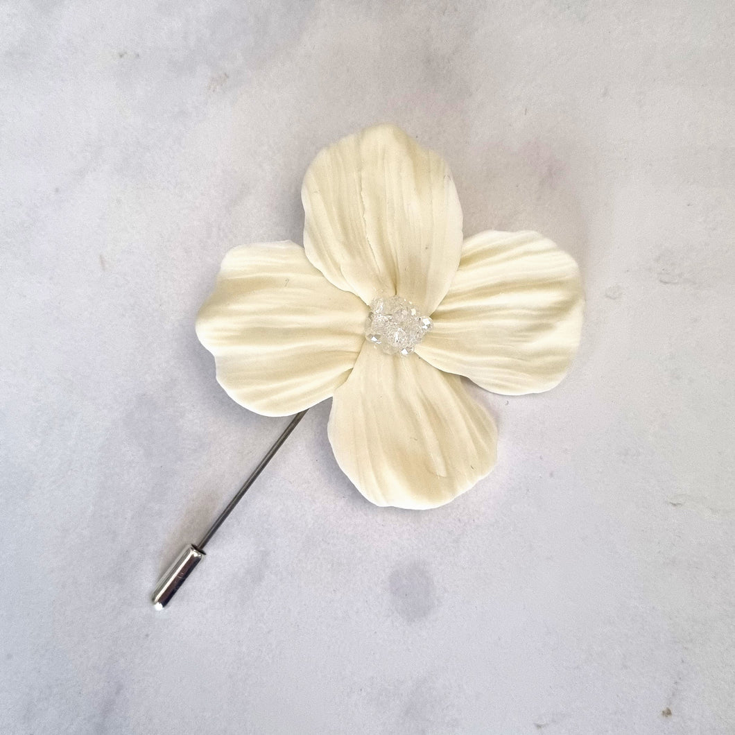 BP228 BOUTTONIERE FLOR DE PASTA IVORY