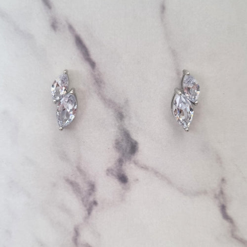 AP242 Aretes Plateados 2 Hojas
