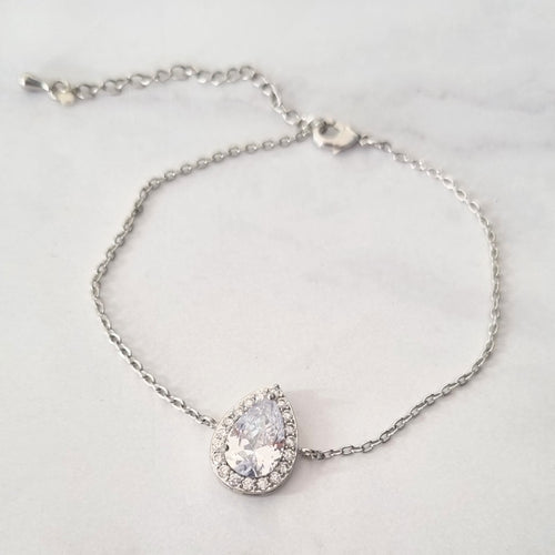 PP540  PULSERA PLATEADA AJUST CON GOTA Y MARC (Copia)