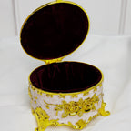 ARR970 Cofre para Arras Esmalte Rosa Circ Dorado