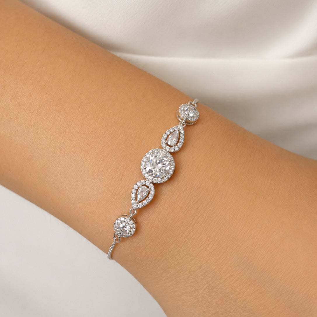 PP971 PULSERA PLATA AJUST FIG CON MARCO