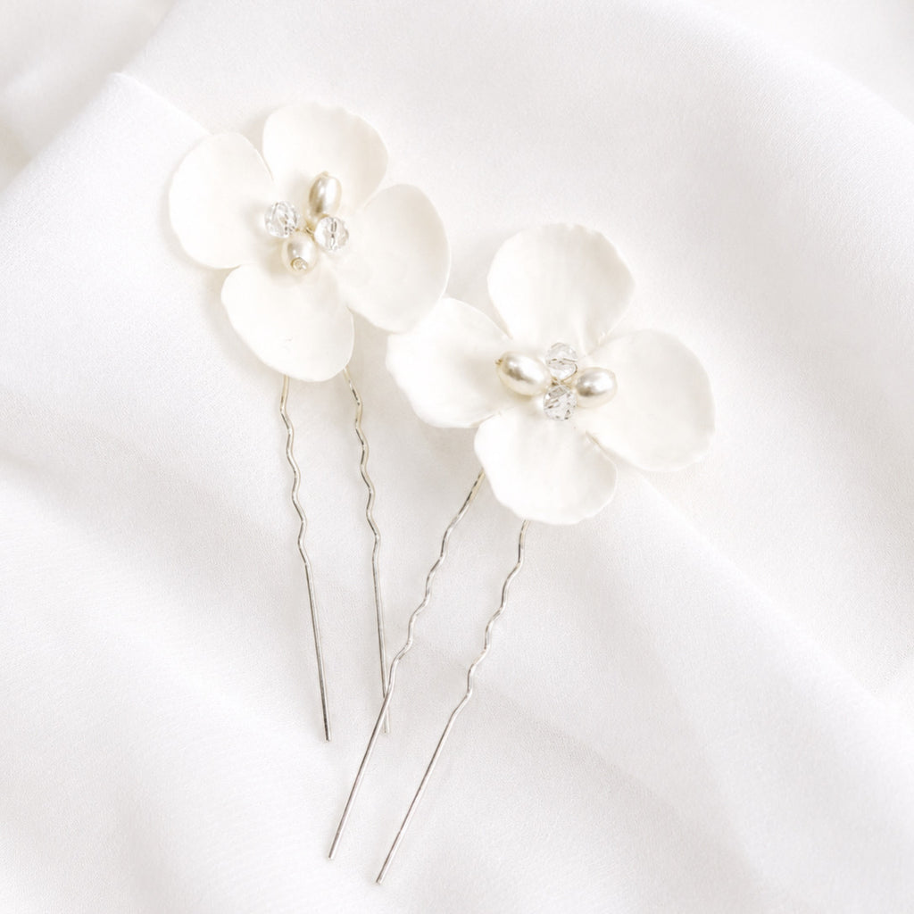 Pasador Flor Blanca Mini
