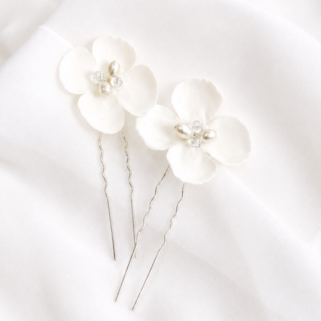 Pasador Flor Blanca Mini