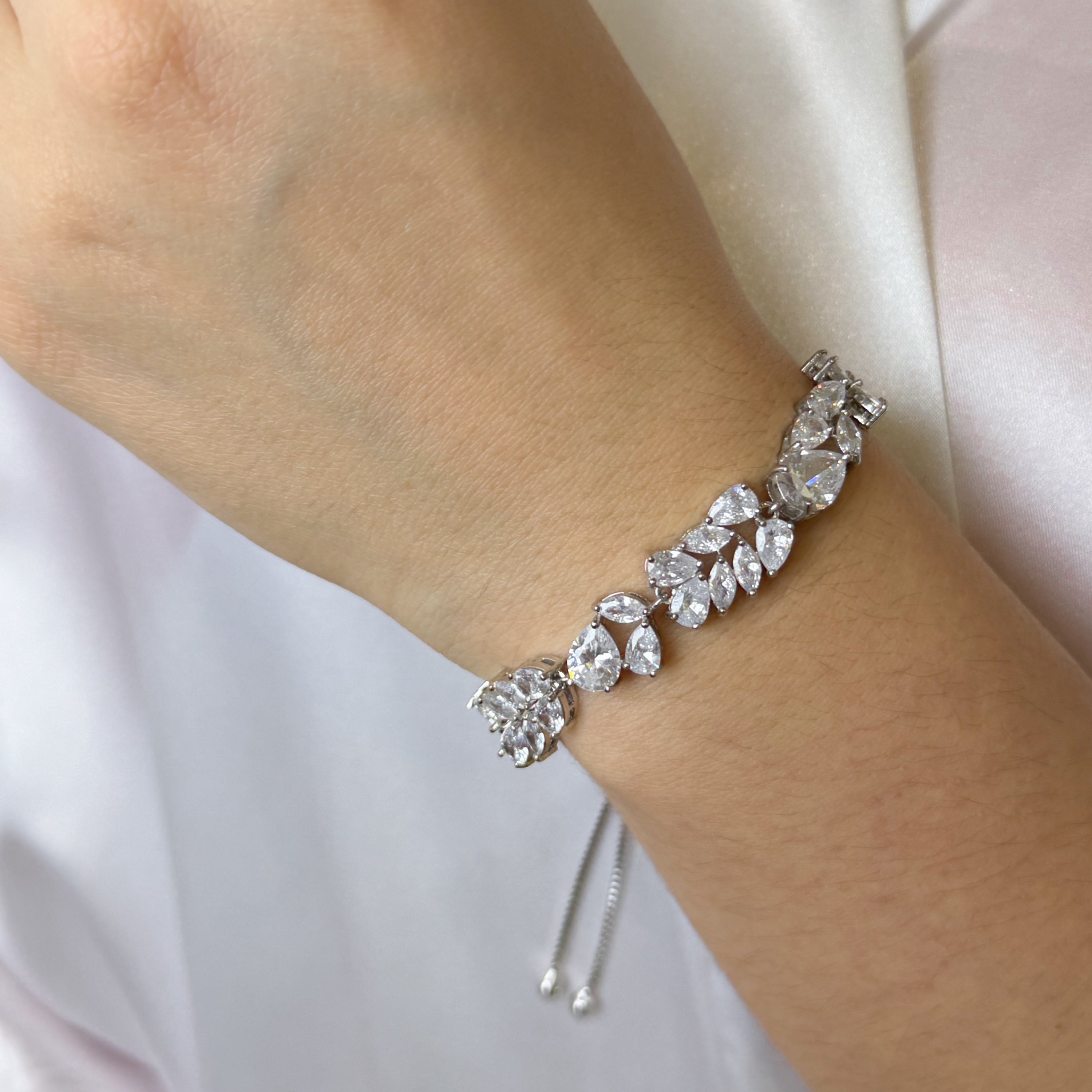 PP989 PULSERA PLATA AJUST MARQ JUNTOS