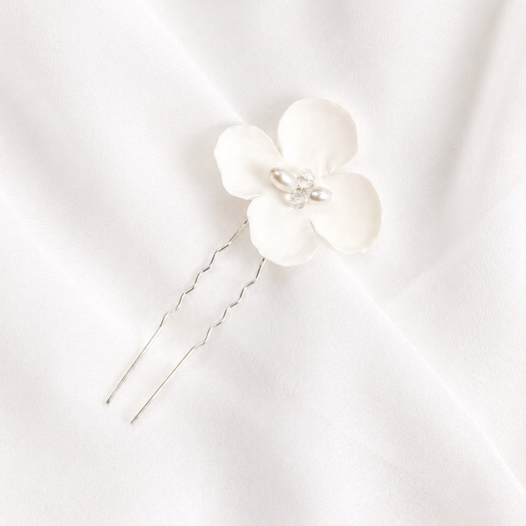 Pasador Flor Blanca Mini