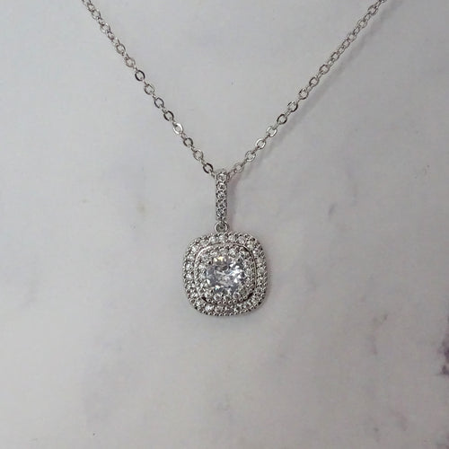 CP608 COLLAR PLATA CUADRADO ORILLA REDONDA
