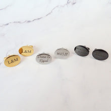 Cargar imagen en el visor de la galería, Mancuernillas Personalizadas Ovalo