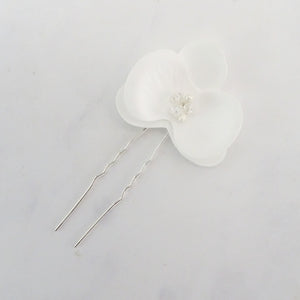 Pasador con Orquideas Blancas Mini