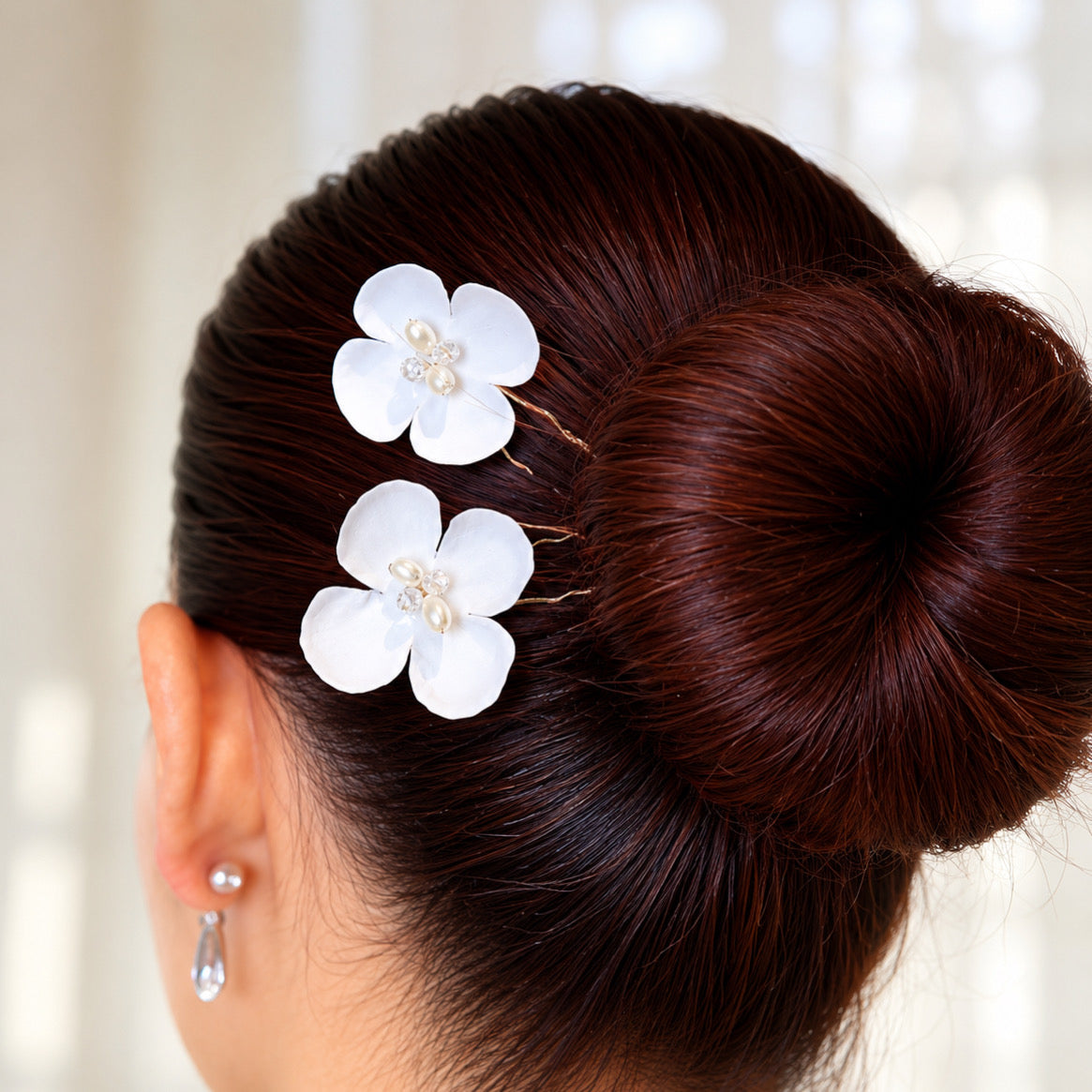 Pasador Flor Blanca Mini