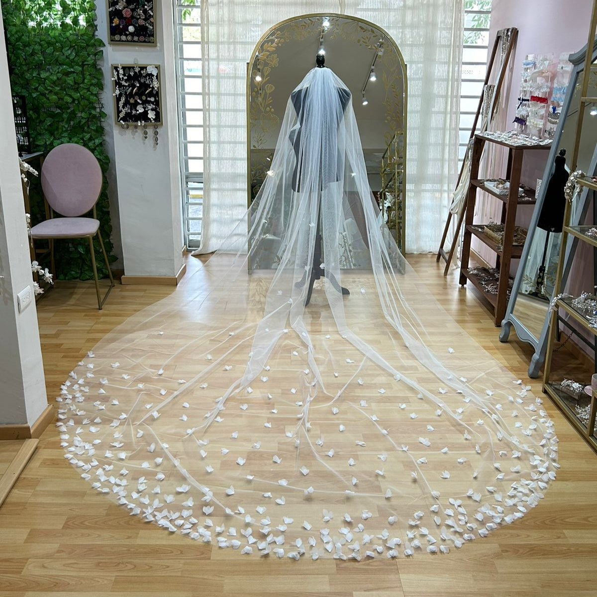 BURGOS Velo Ivory 3.5 Flores 3D