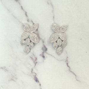 AP279 ARETES PLATEADOS FLOR FORR GDE