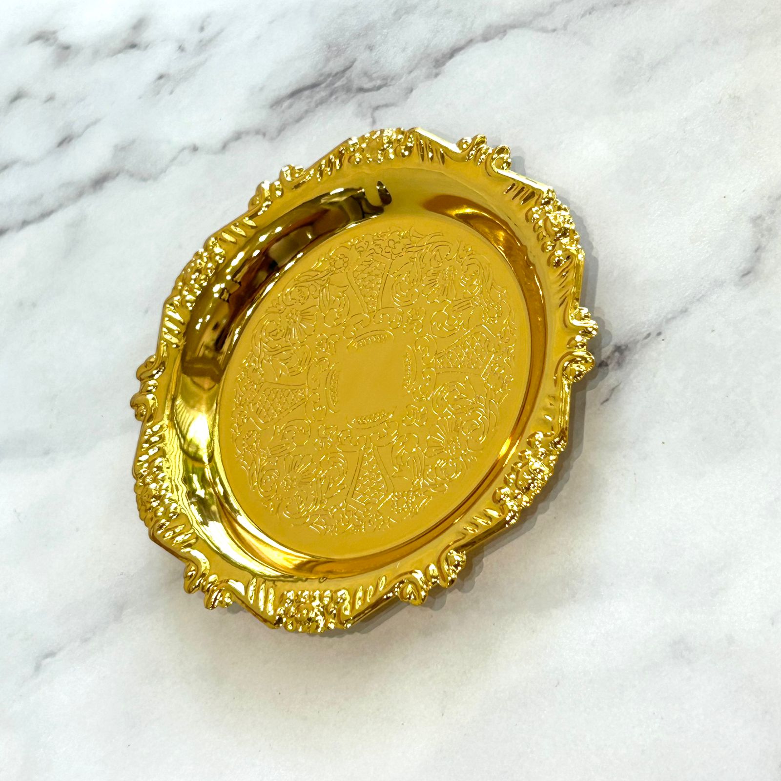PL962 PLATO PARA JOYERIA CIRCULAR DORADO MET