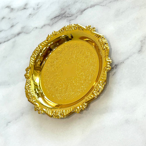 PL962 PLATO PARA JOYERIA CIRCULAR DORADO MET
