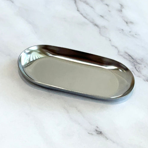 PL965 PLATO PARA JOYERIA OVALO PLATEADO MET