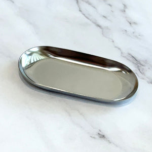 PL965 PLATO PARA JOYERIA OVALO PLATEADO MET