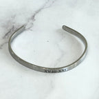 BR836 Brazalete Plata Acero Inoxidable 4mm y 6 mm Personalizado (c/u)