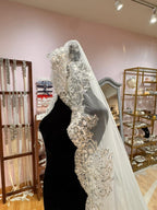 ZAMORA Mantilla Ivory de 4 metros con Lentejuelas Completo