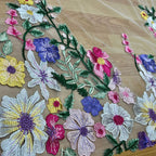 LINAI Velo ivory 3 mts con encaje floral en parte de abajo colores