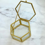 ARR925 Cofre para arras Cristal Transparente Dorado