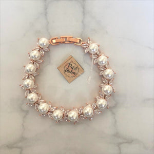 PR376 PULSERA ROSA CON PERLAS