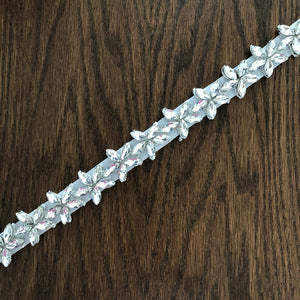 CPB231 CINTO PLATA BLANCO CON SOLO FLORES