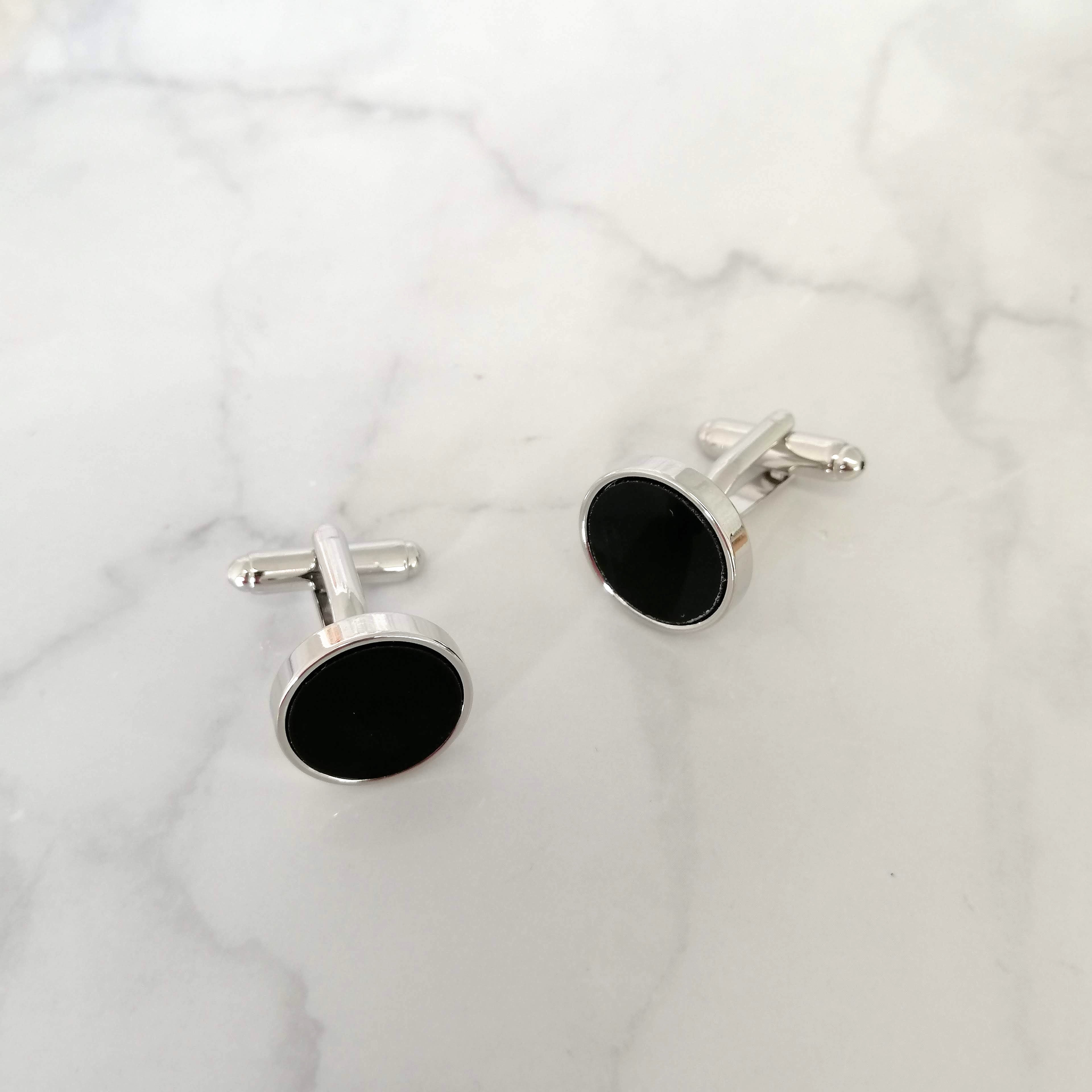 Mancuernillas Circulo Negro