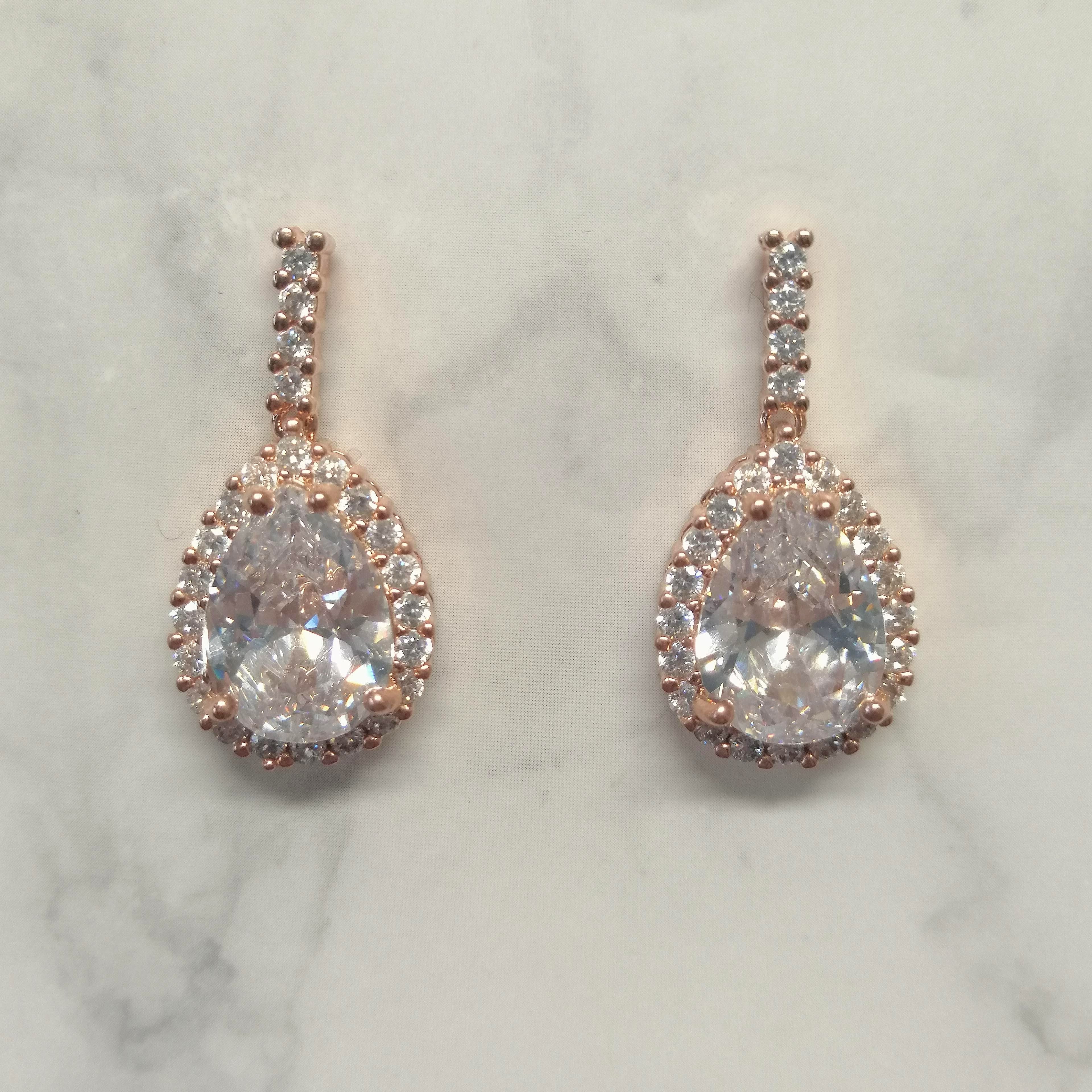 AR397 ARETES ROSA GOTA PAL GDE