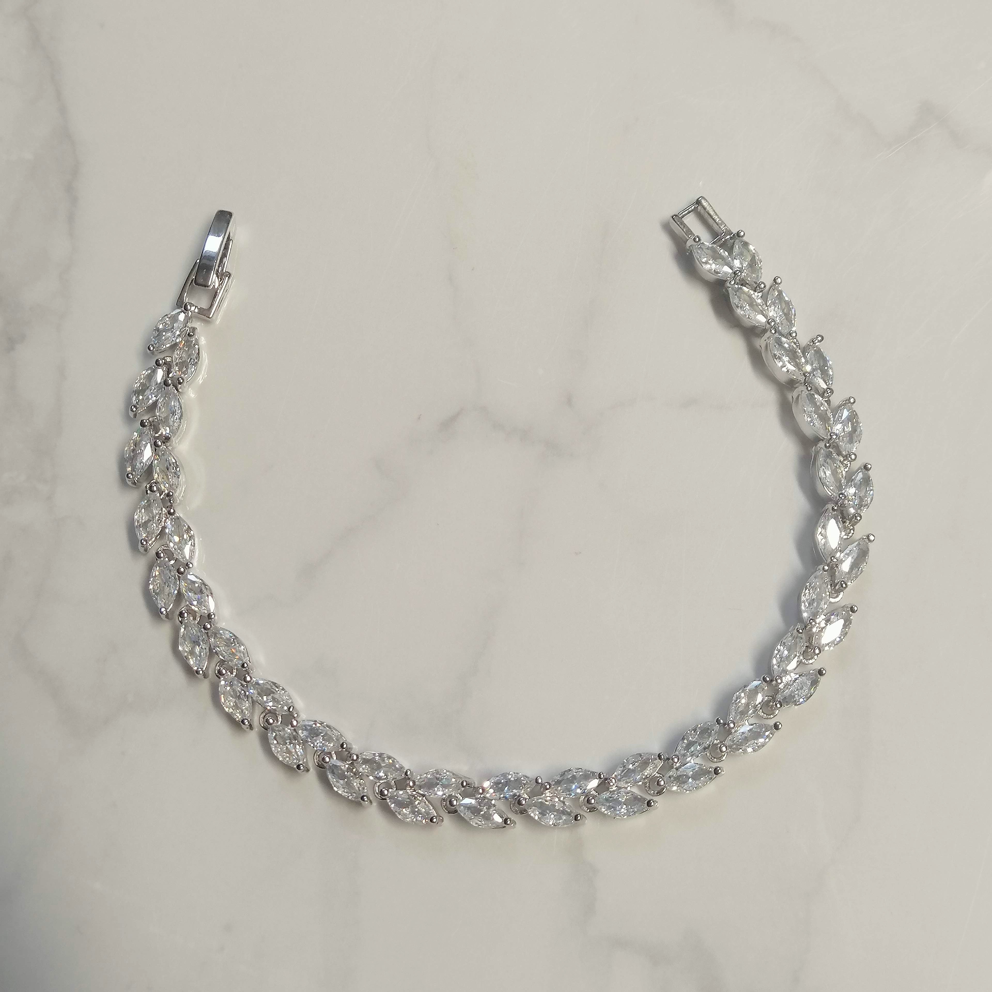 PP599 PULSERA PLATA 18 CM MARQUISE CLASICA