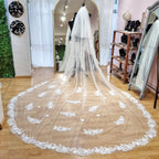 BERNA Velo Ivory 4 mts con Flores 3d