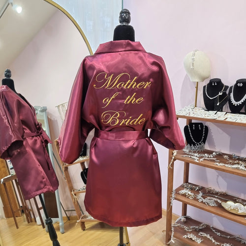 Bata Vino Bordada Entrega Inmediata Mother of the Bride Talla L