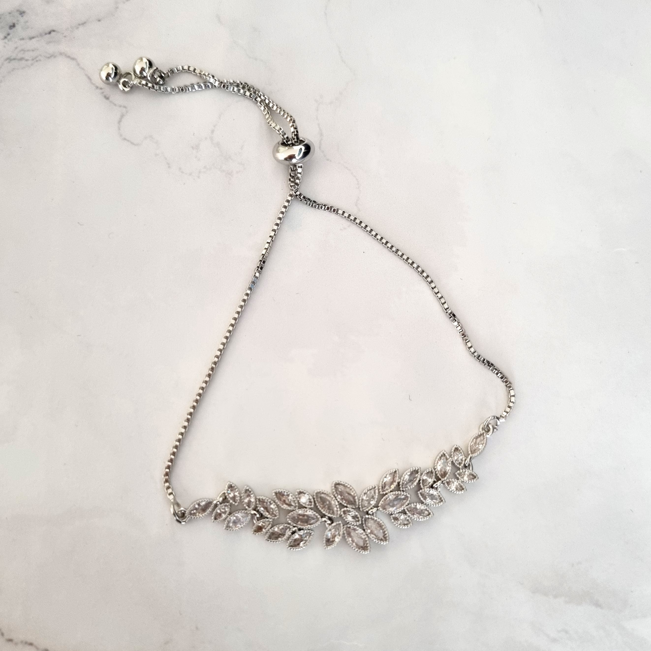 PP497 PULSERA PLATA AJUST MARQ C/MARCO PLANA