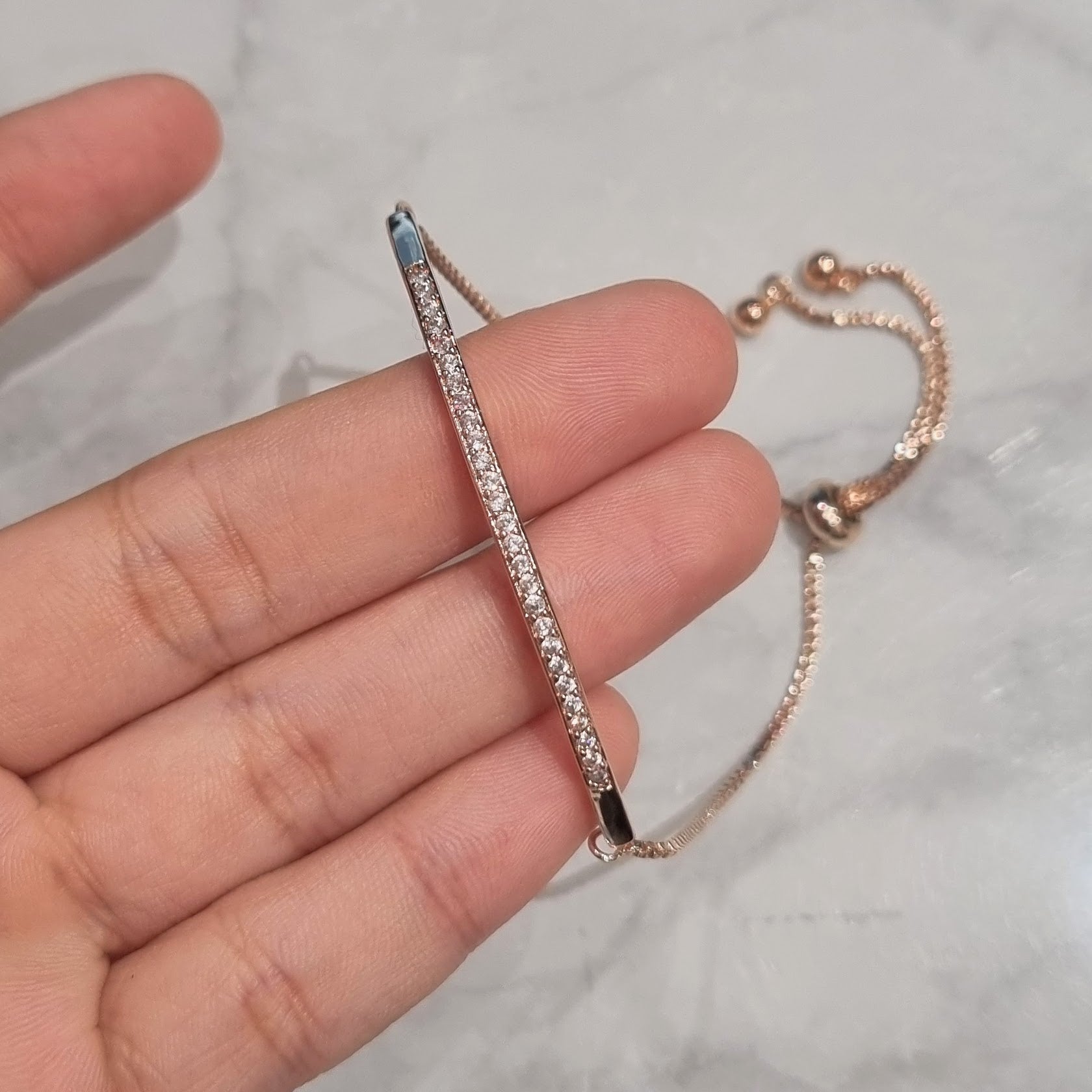 PR292 PULSERA ROSA AJUST BARRITA