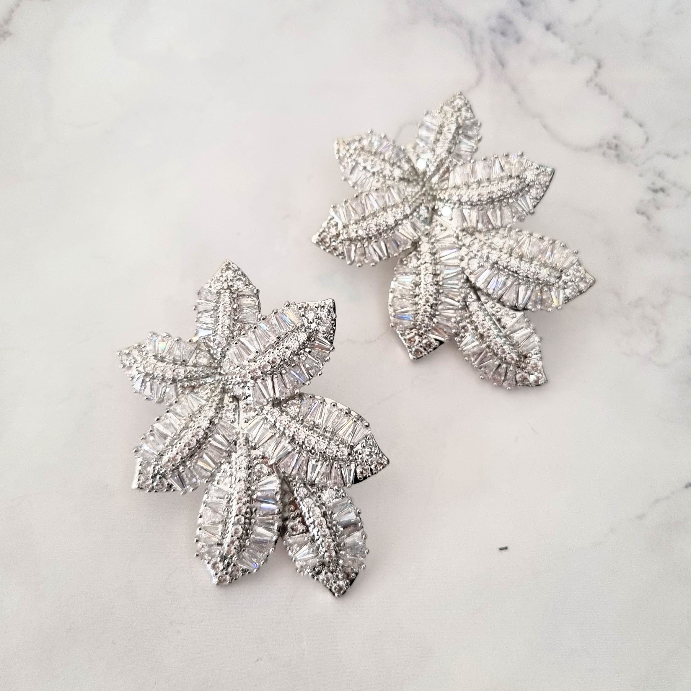 AP119 ARETES PLATEADO RACIMO GRANDE