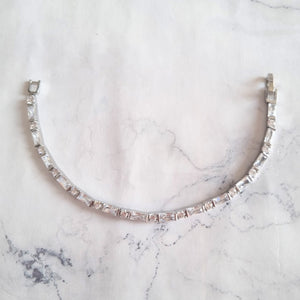 PP998 Pulsera Plateada 17 cm Rectangulos