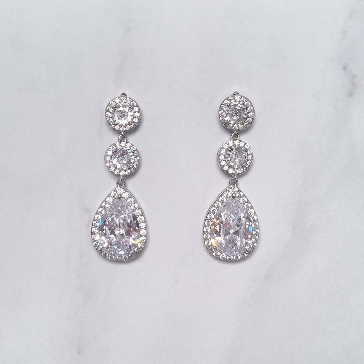 AP708 ARETES PLATA DOS CIRC Y GOTA