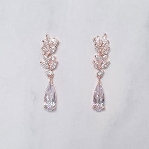 AR411 ARETES ROSA GOTA DEL DOB STUD