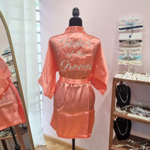 Bata Coral Bordada Entrega Inmediata Sister of the Groom Talla S