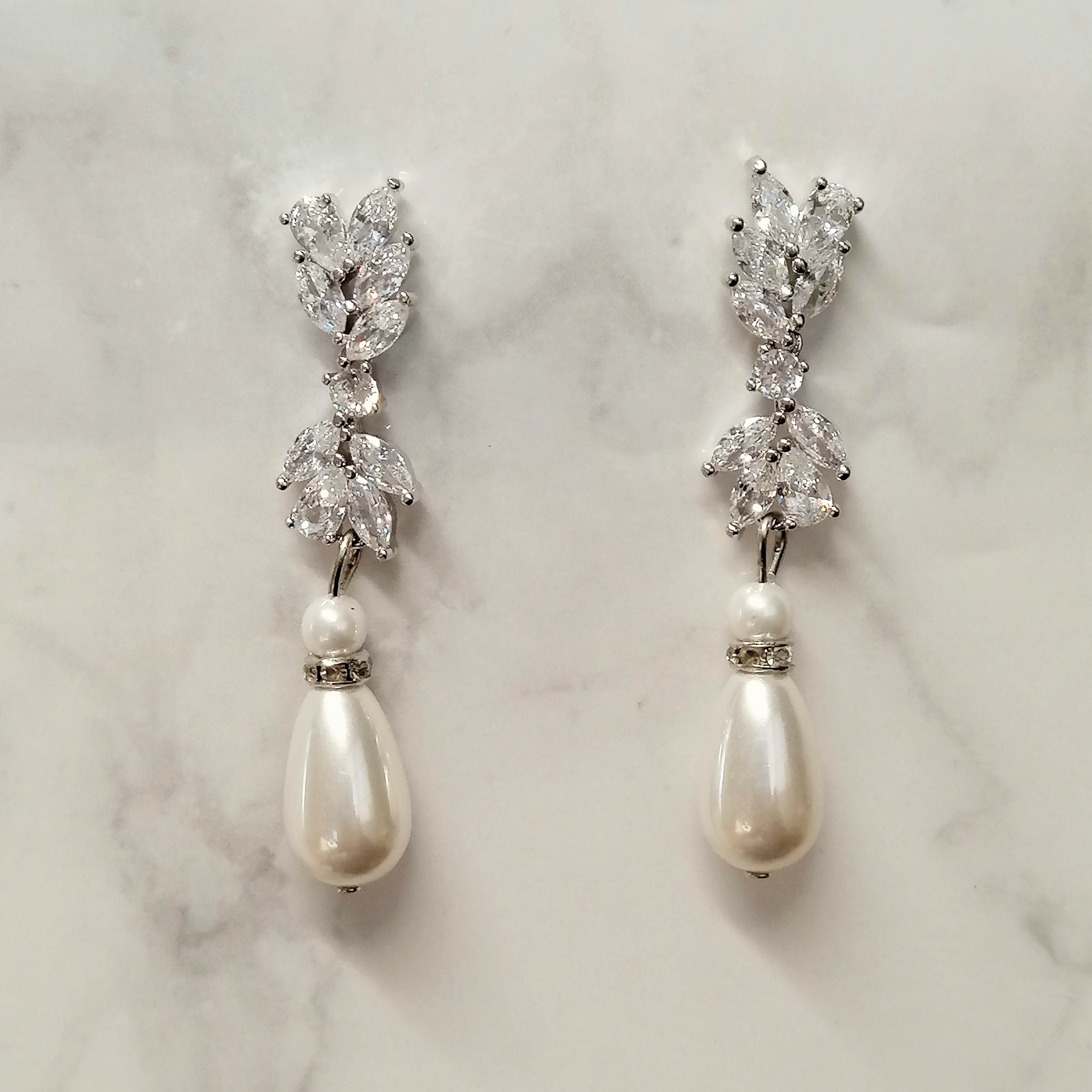 AP642 ARETES PLATA DOBLE STUD Y PERLA
