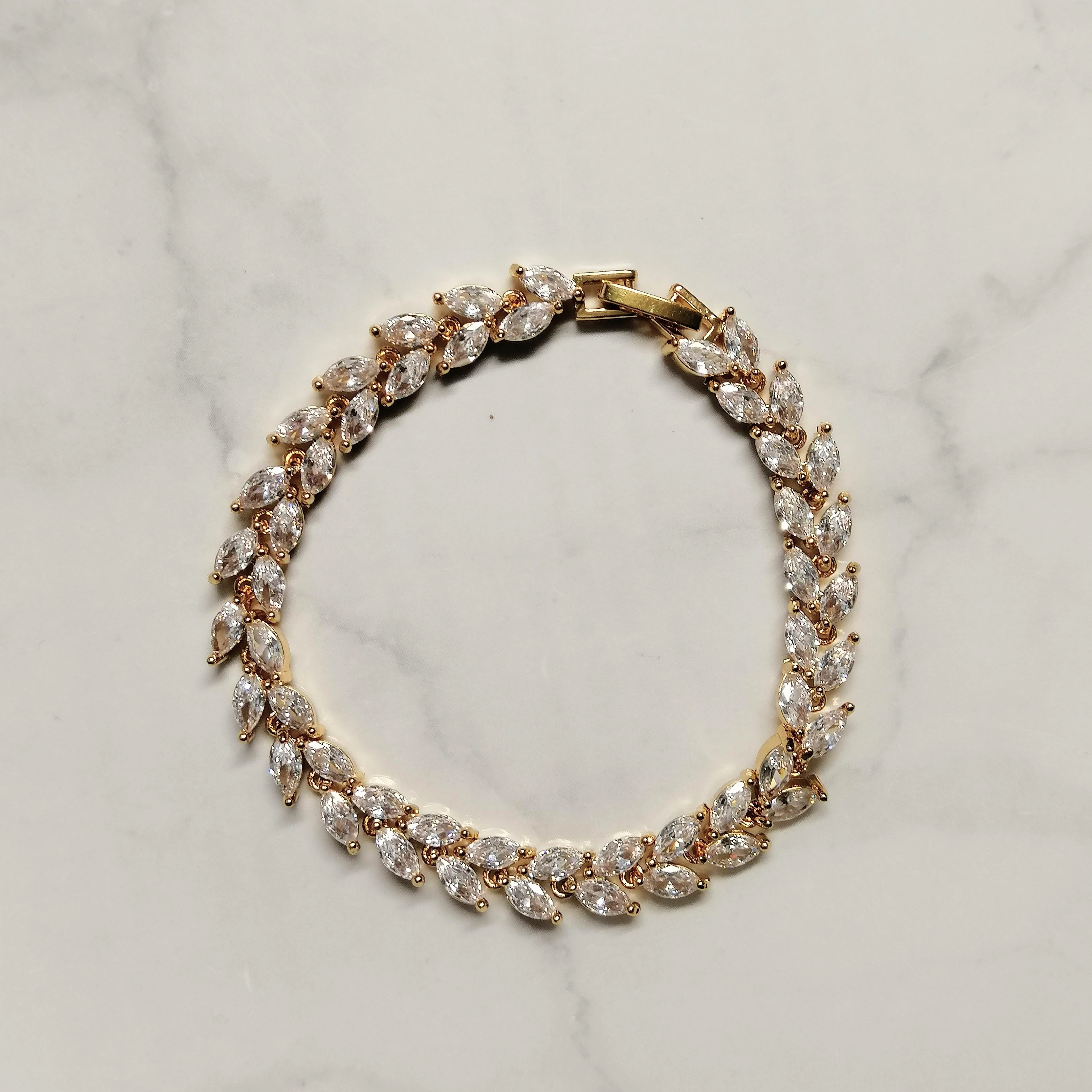 PD631 PULSERA DORADA 17 CM MARQUISE CLASICA