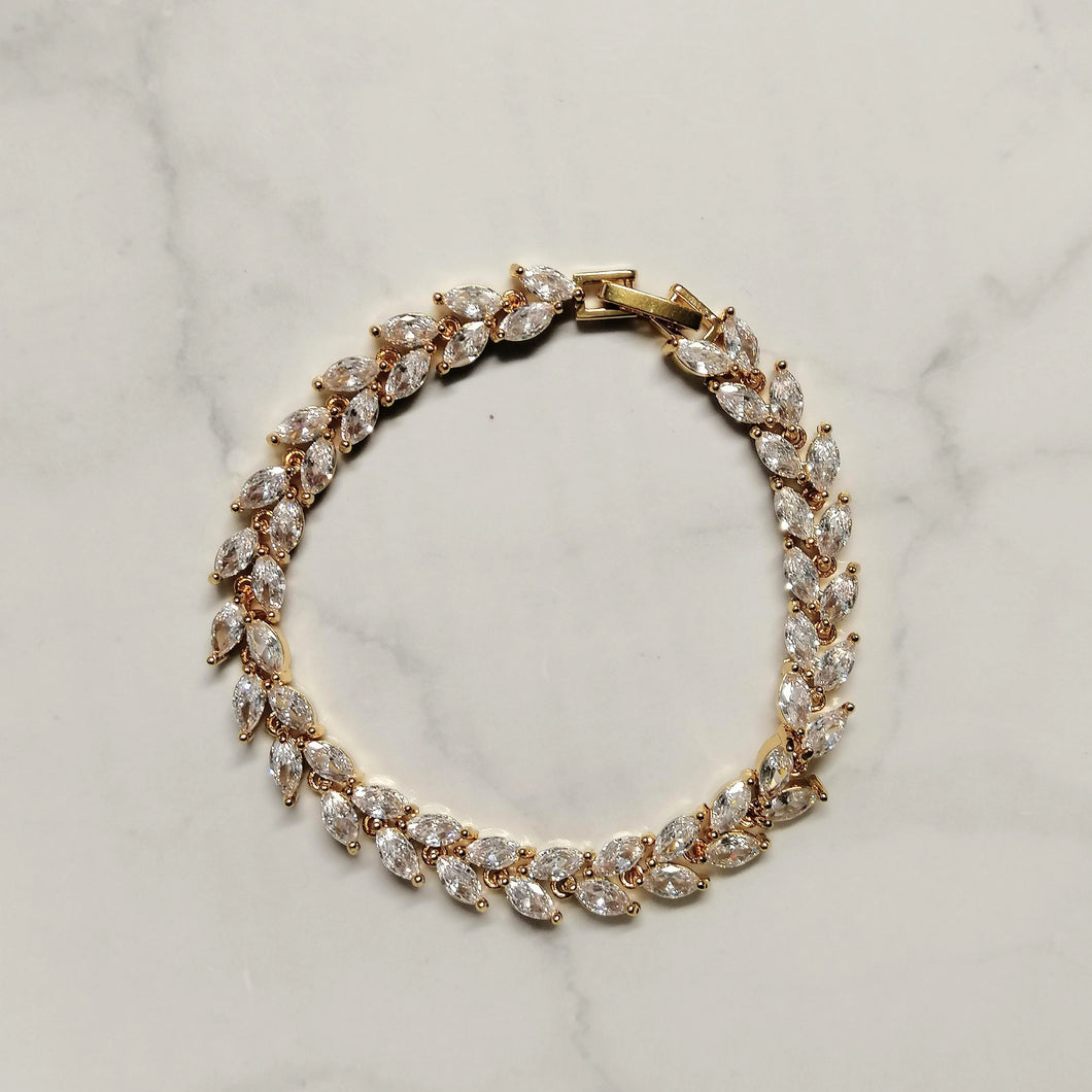 PD631 PULSERA DORADA 17 CM MARQUISE CLASICA