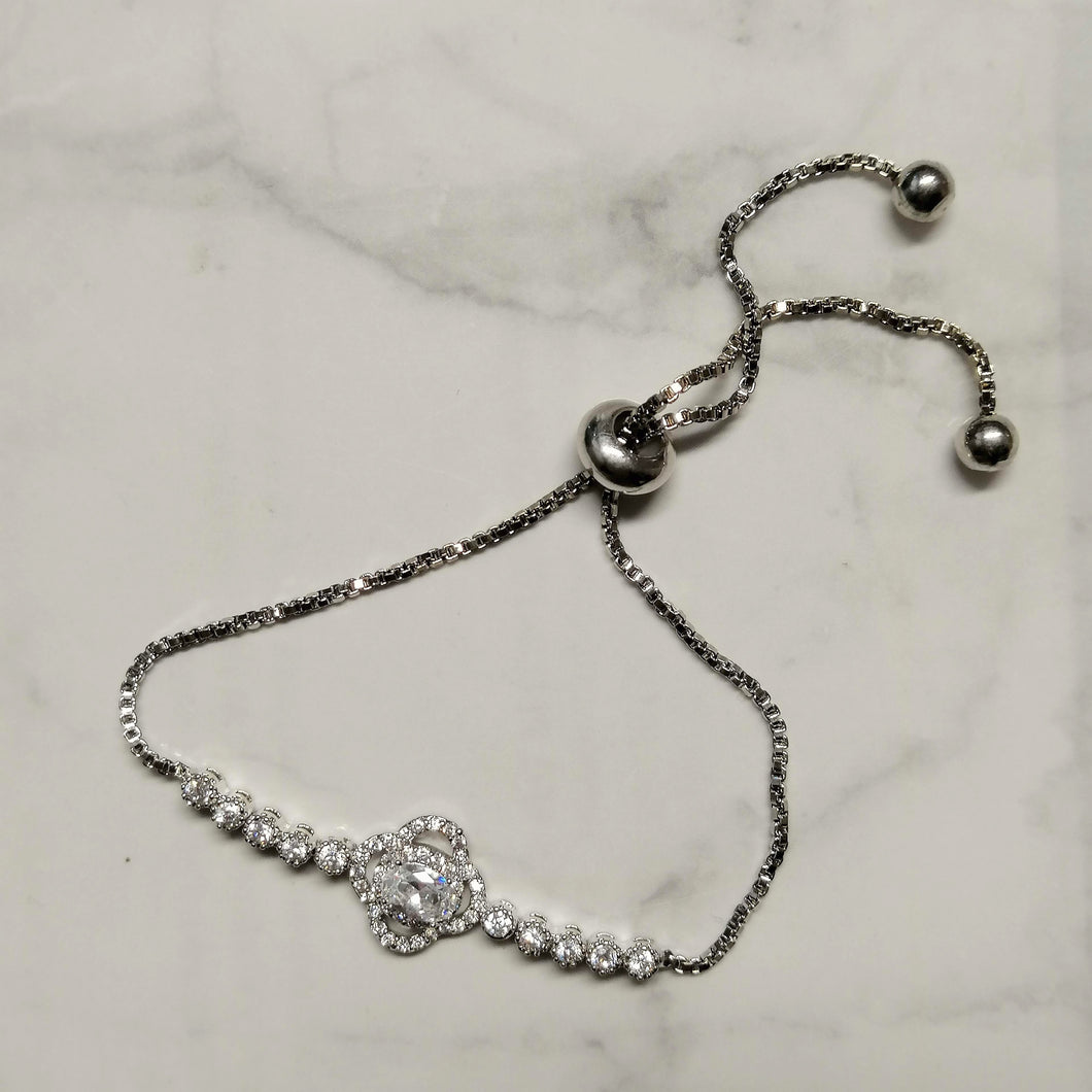 PP630 PULSERA PLATA OVALO CON MARCO