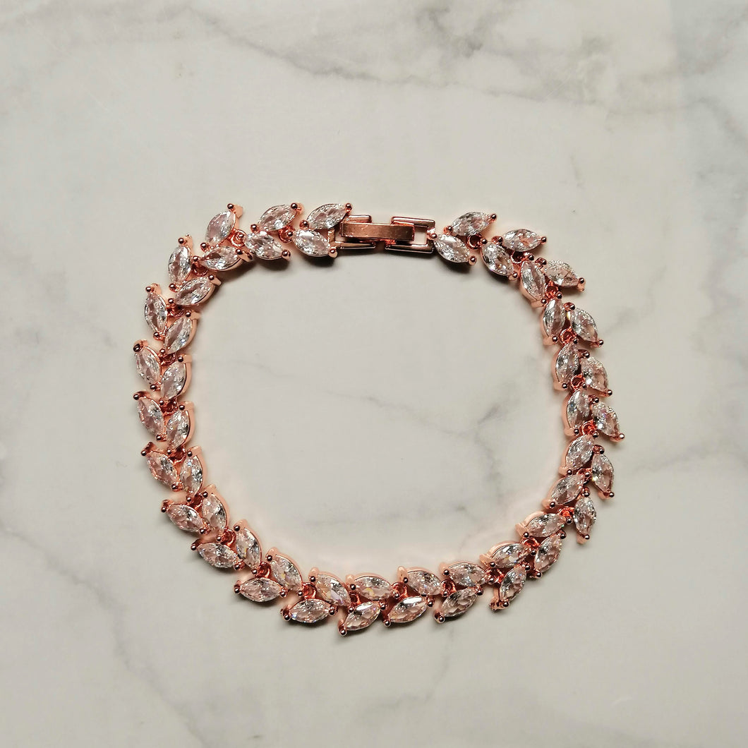 PR408 PULSERA ROSA MARQUISE CLASICA