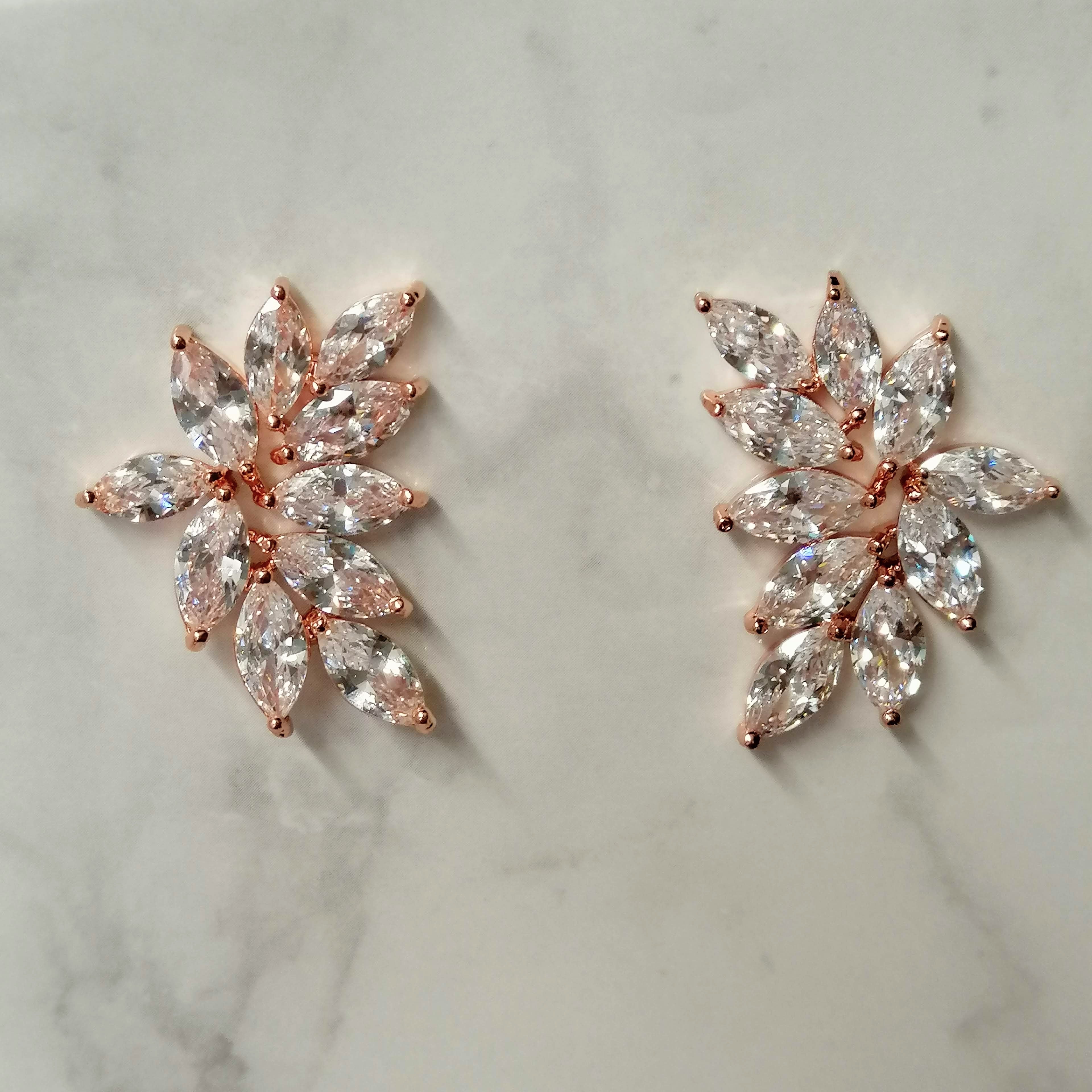 AR691 ARETES ROSA MARQ LADO GRANDE