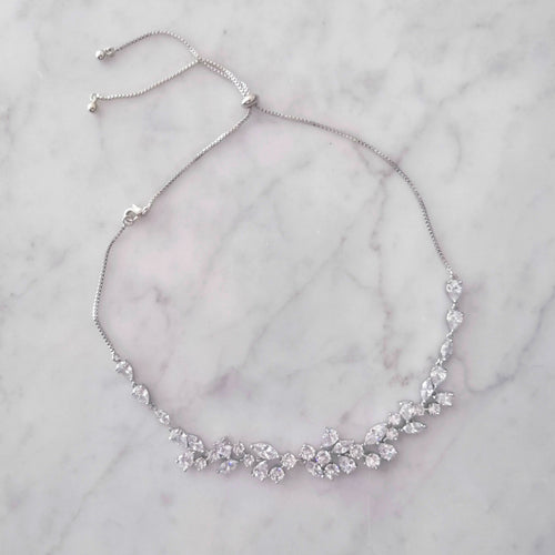 CP880 COLLAR PLATEADO CHOKER AJUST