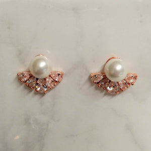 AR607 ARETES ROSA PERLA MARC C/ 5 GOTAS