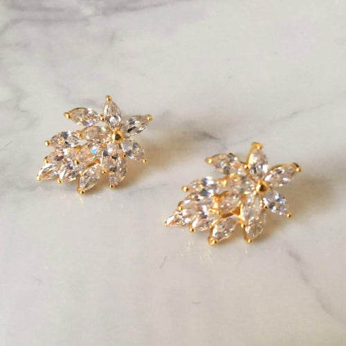 AD205 ARETES RACIMO DORADO