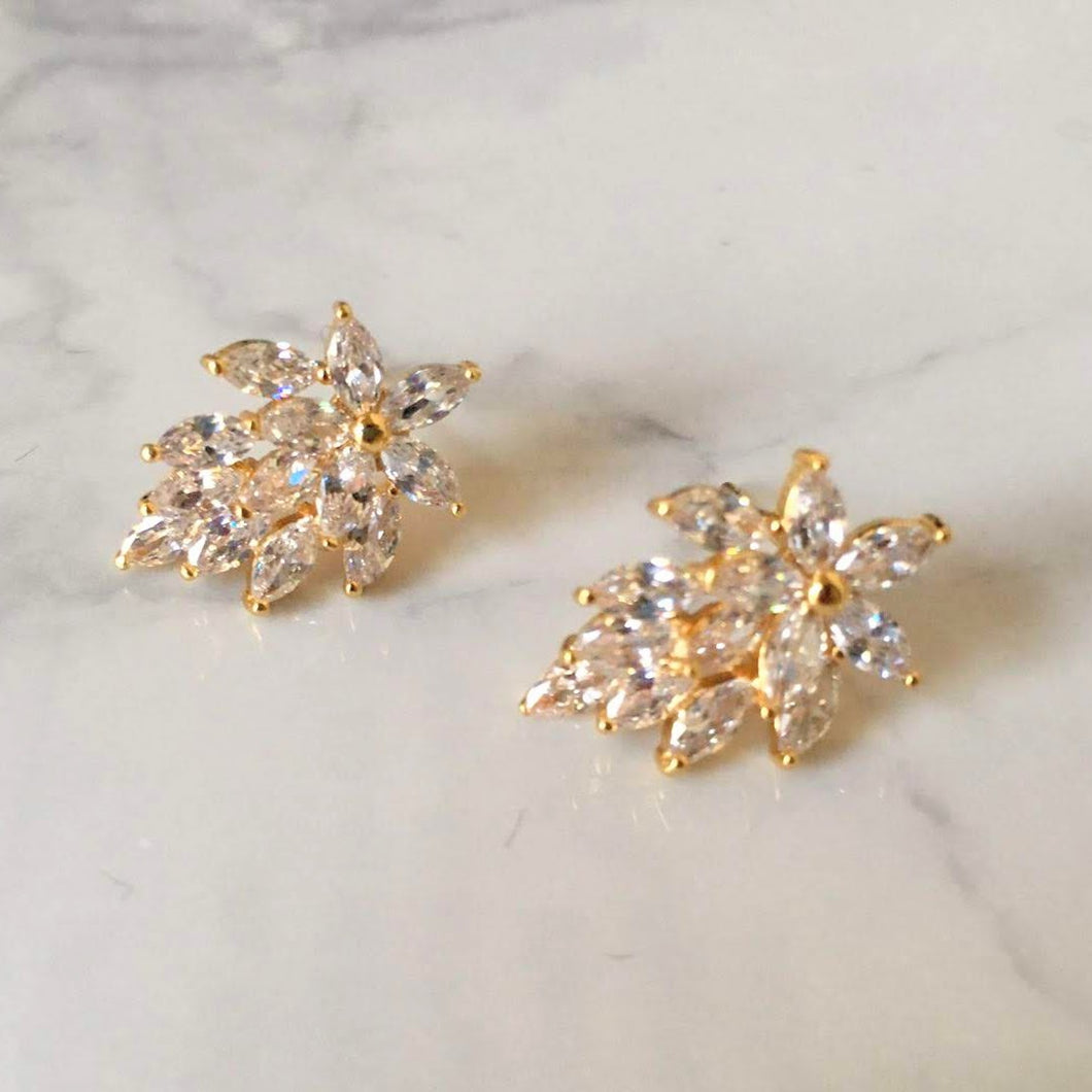 AD205 ARETES RACIMO DORADO