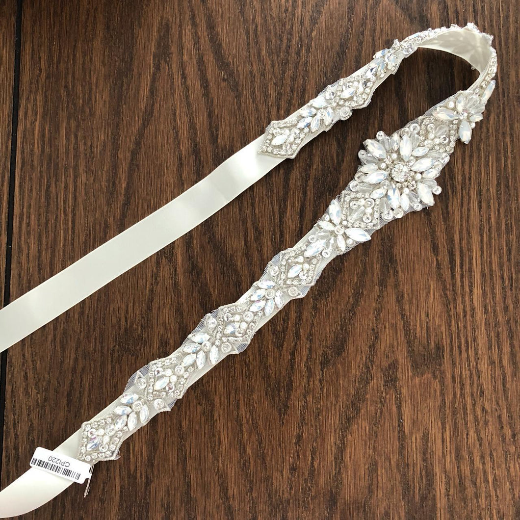 CPI220 CINTO PLATA IVORY LARGO CON OPALO