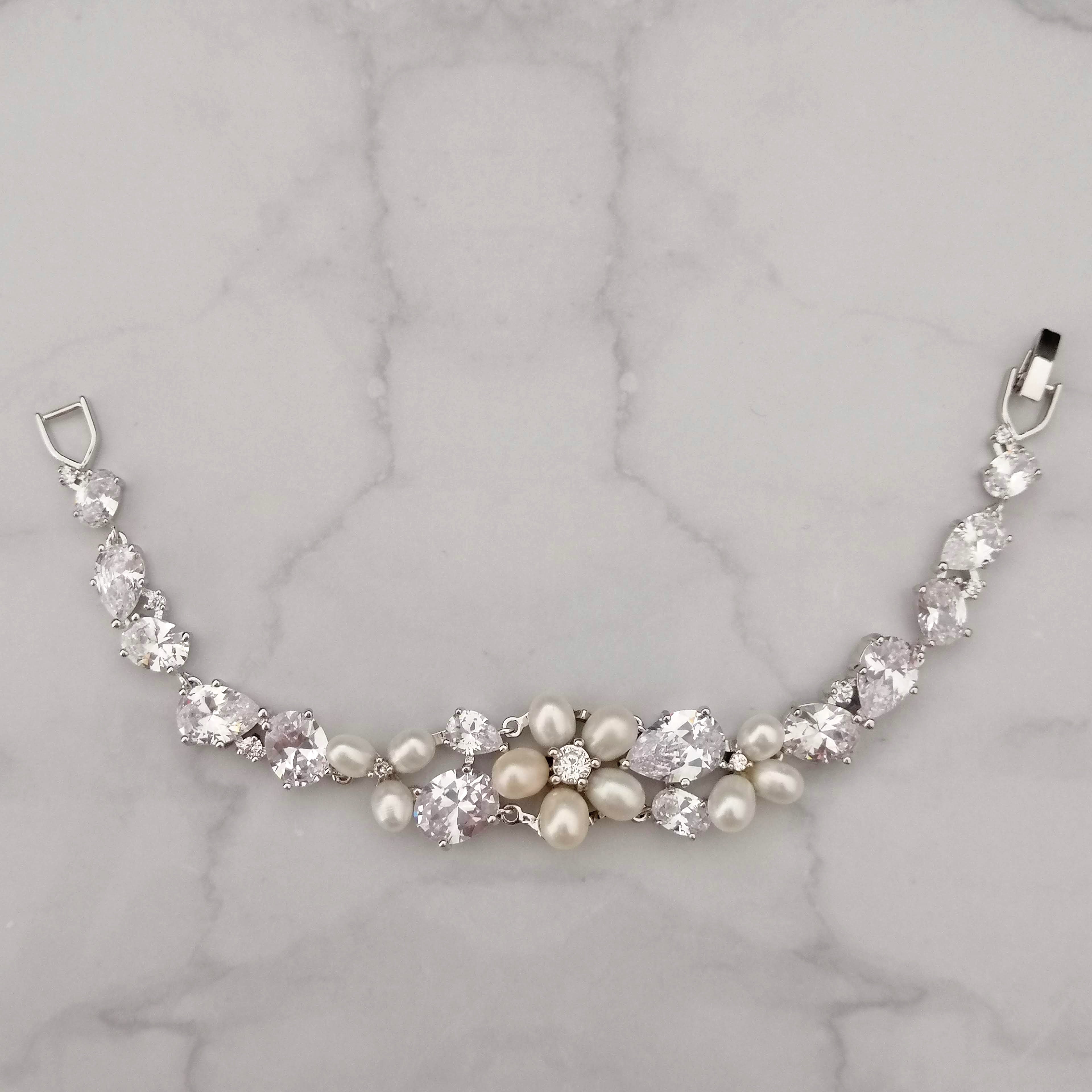 PP660 PULSERA PLATA CON PERLAS 19 CM